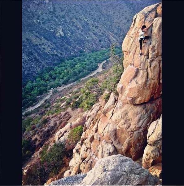 My girlfriend Nicole Marcos TR'ing The Tower. 5.7+.