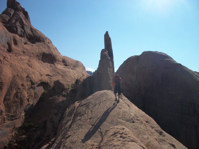 approaching via the ridge