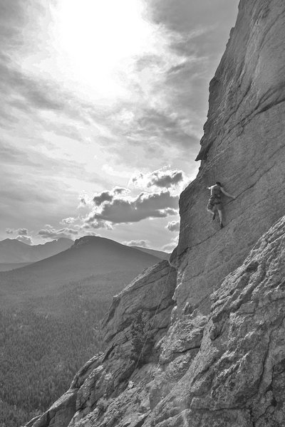 My buddy Kris on his way up.