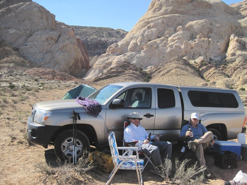Refreshments at Two Fingers Canyon