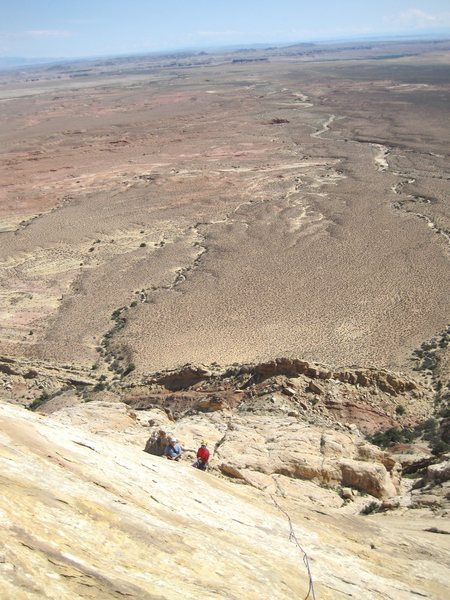 Looking down P2