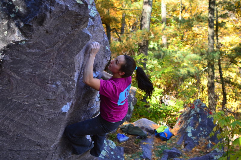 On the upper moves.