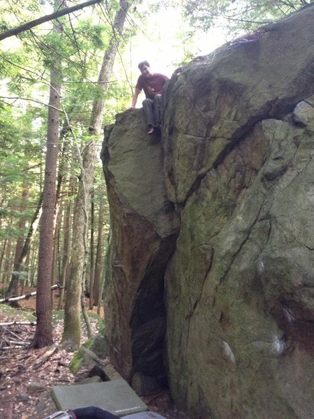 Jack at the top of Still Remains, facing towards round pond