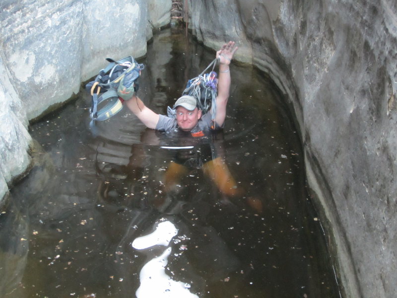 Depending how much water is in the gully, you could encounter this!