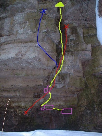 i've always climbed this spot following the green line here. i skip the slap to make it harder in the ceilings edge there are two pockets, and when it goes vertical there is the nob and the little ledge then basically follow straight up...maybe i should add a new route on here...