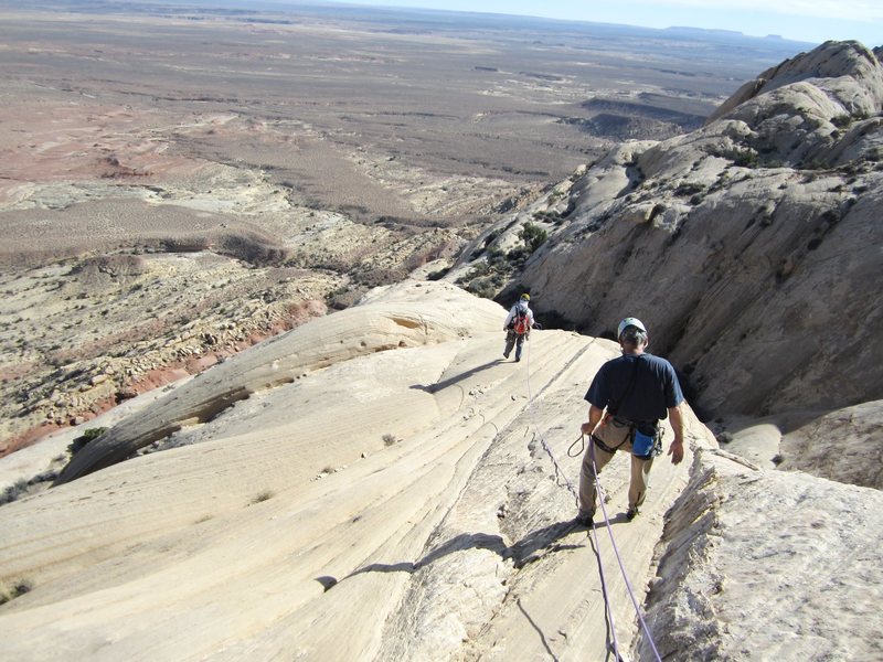 Descending back down the south ridge