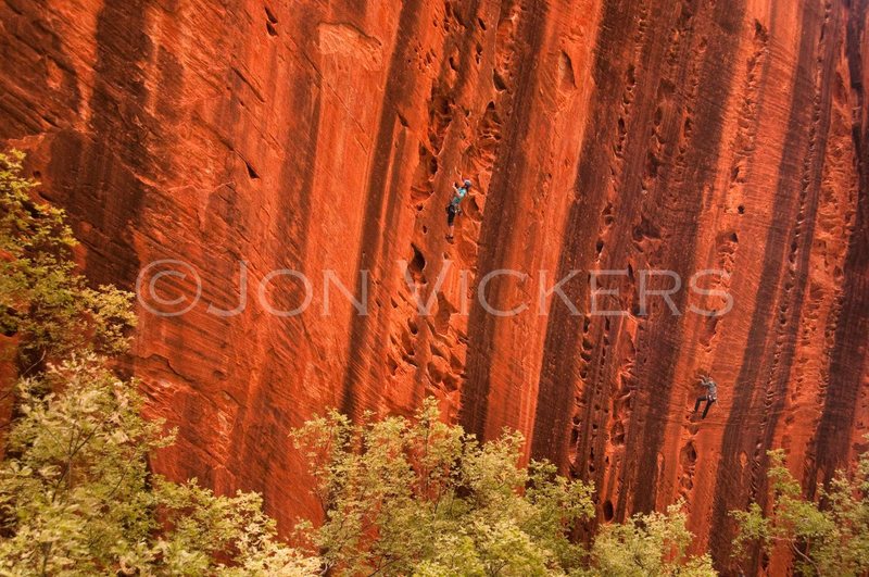 Erika Kozera on 1/2 Route, AKA Unknown (10d) and unknown climber on Dos Mitra (lla/b).