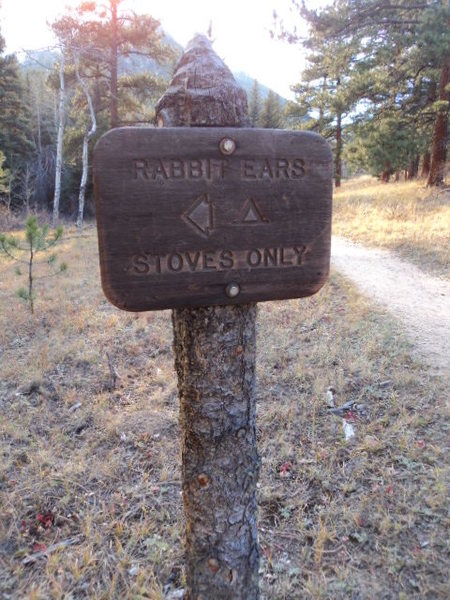 This sign is where you veer off the bigger established trail.