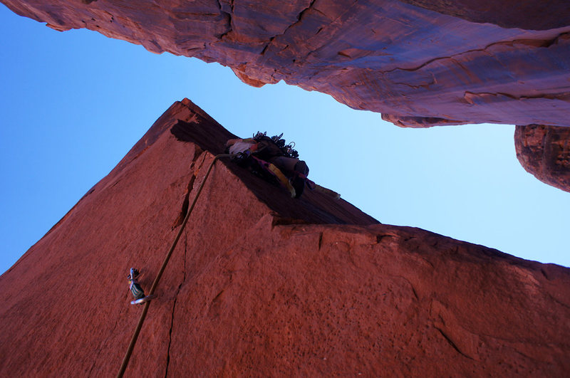 Crooked Arrow Spire summit pitch.