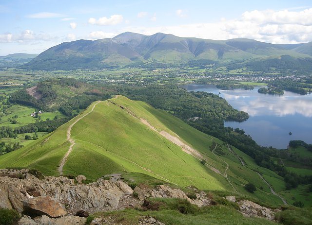 Looking across Derwent Water towards the town of Keswick, NW England. Photo Bowker