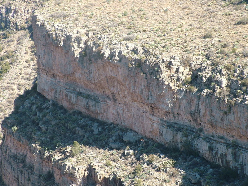 Inoculation wall starts just past this prow to the left and faces north. This section of the wall seen here faces more Northwest.
