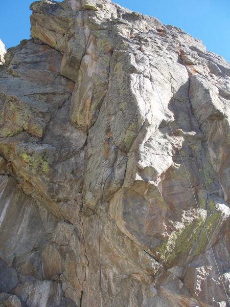 The Agony and Ecstasy is the direct line up the arete.