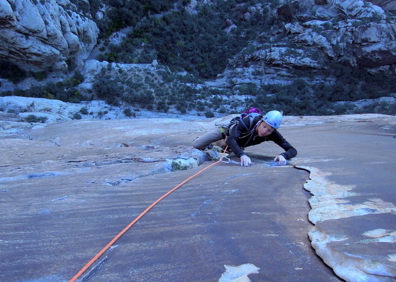 Following P6 on Sour Mash. This pitch is sprayed with bolts and soft for 10a. But the climbing is excellent.<br>