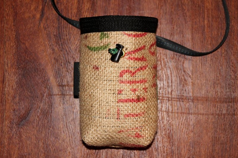 Coffee burlap bag for Kevin in California! Logo on back. Thanks for the continued support!