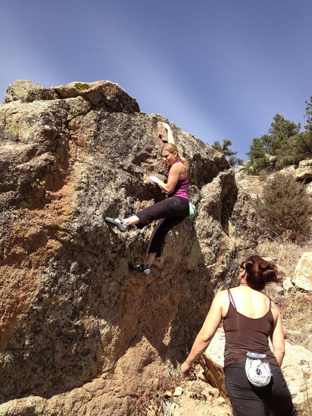 Sticking the crux.