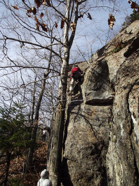 Loran on the FA right in the middle of the route