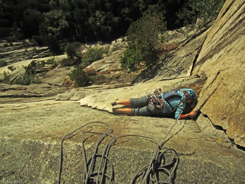 I belly-flopped onto Sail flake! Couldn't mantle, or pull up on anything else ... and had to rest before the next moves.