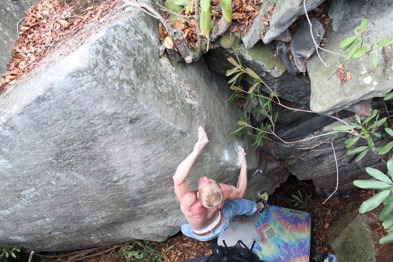Mike's Sendwich v6, a new climb that was hidden in plain sight.