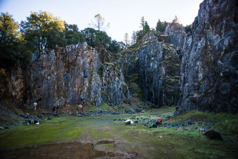A view of the cliffs from the mouth. Photo by Travis Mortz