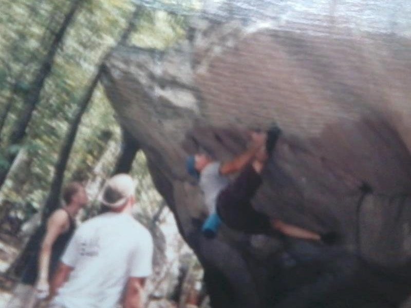 Brad Killough Aug. 2000, but this Boulder is off limits now.