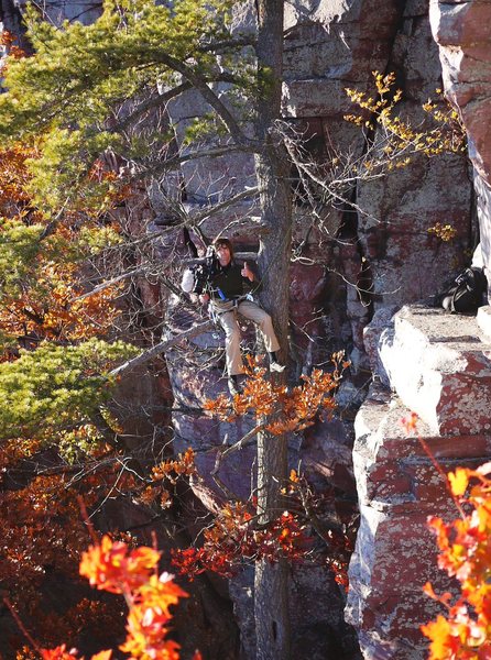 Darin taking a break from filming the DLFA documentary on a beautiful fall day.