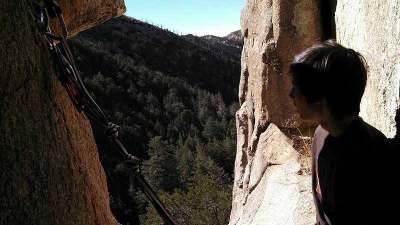 Jake at the top of pitch one