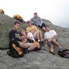 With the kids+1 on the summit of Mt. Marcy, 2005. L to R: Orion, Forest, Josh Fish, Autumn, me