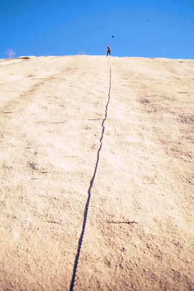 160 ft pitch 3, I missed the only bolt. Dixie Crystals, Stone Mt NC