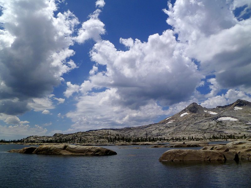 Lake Aloha in Desolation Wilderness of the northern Sierra Nevada. No climbing to be had but a beautiful way to pass the day regardless. <br>
<br>
Summer 2012