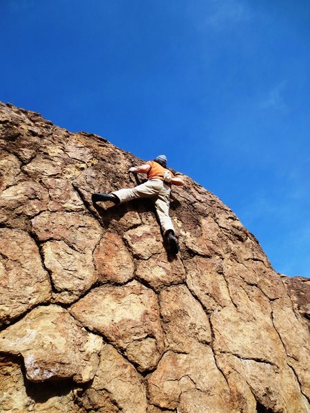 Enjoying the improving holds on the tall finish.