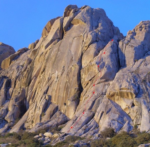 The right side of Penon Blanco with topo for Mi Flaquita.