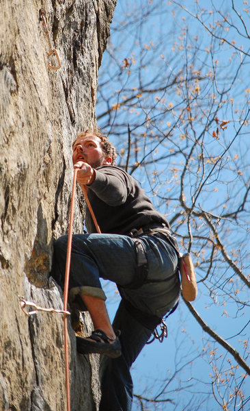 Adam making a high clip.