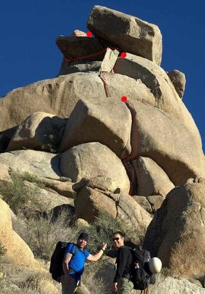 Joe G and Brian B point out the route