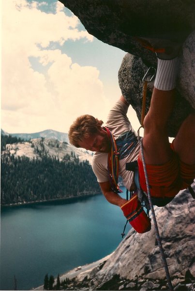 A younger John Warren on Hoodwink roof in the 90's?