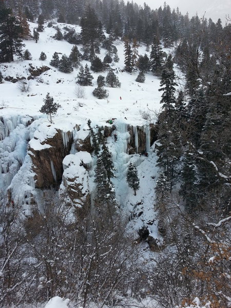 Climbers in the center on UK Garage.