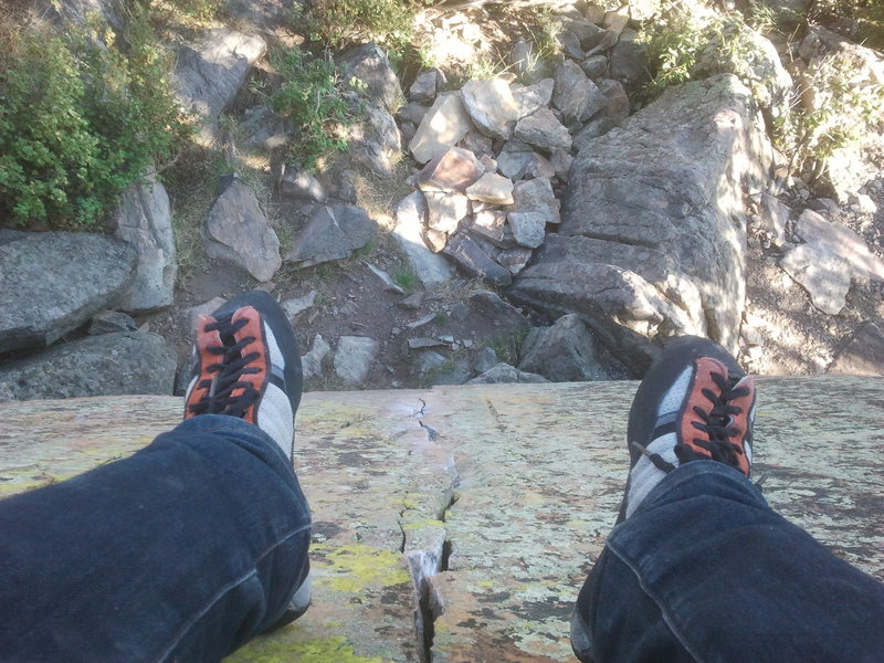 On top of the route.