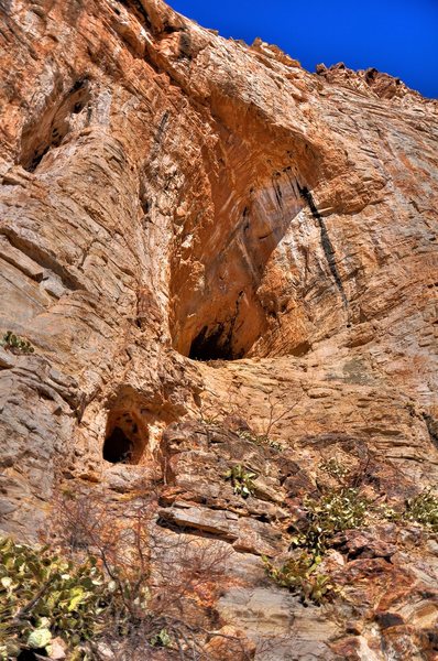 The Bat Cave from the approach trail.