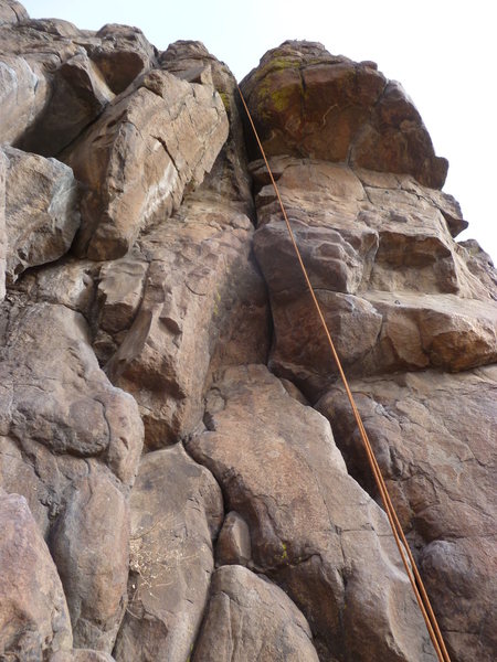 The route is the crack in the center.
