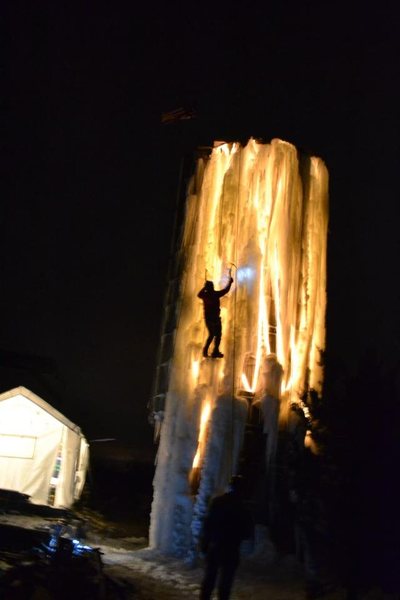 Another successful night ice climb...headlamps not even needed.