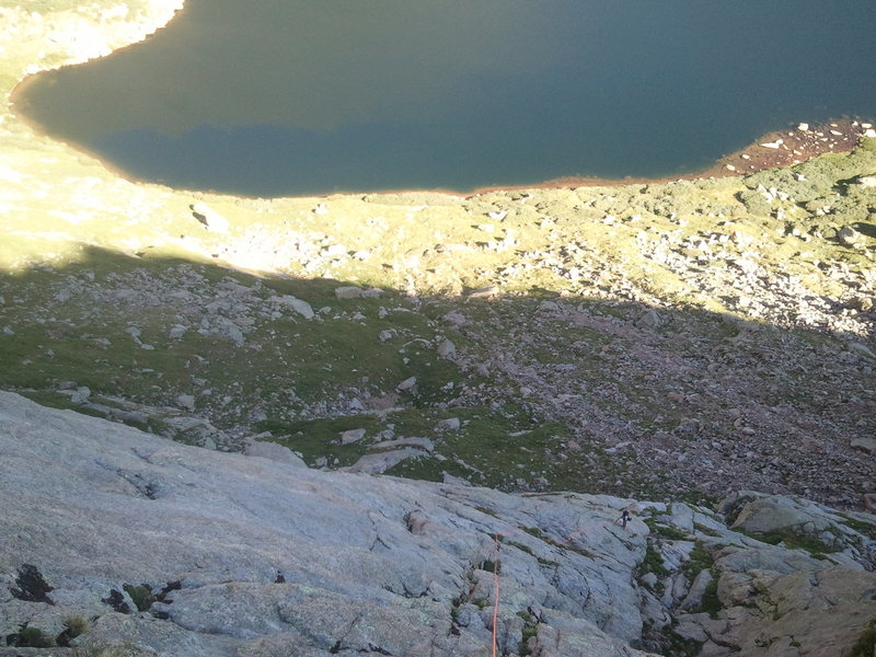 Andy enjoying the mellow climbing down low.