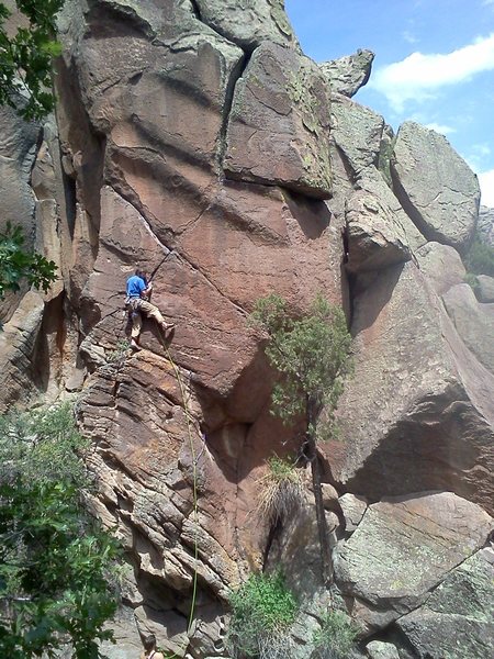 Half way up on FA of Remudadero