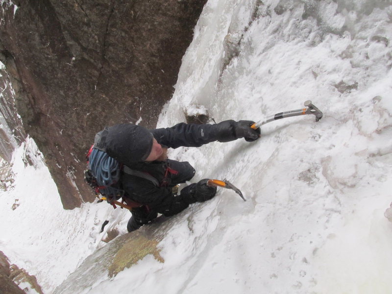 Zach on the lower half of the rock step
