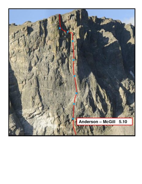 This shows the line of the climb.