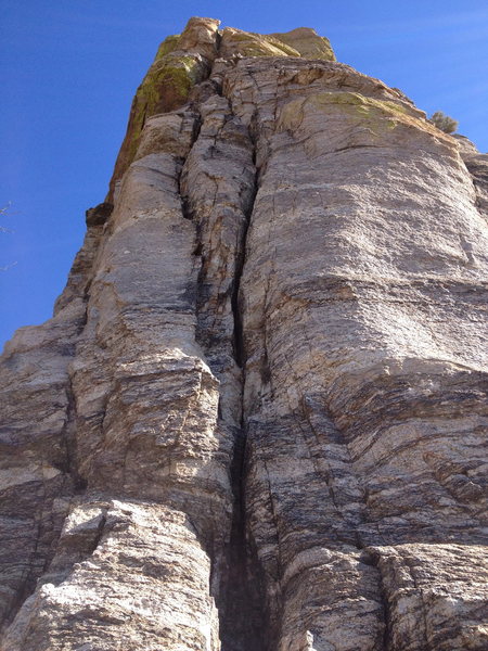 Looking up from the base of the climb.