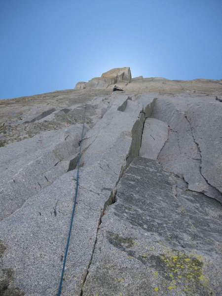 Third pitch on the North Buttress Var.