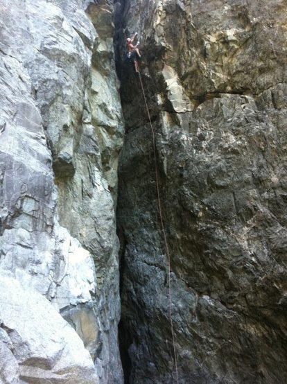 Hansi Standtheiner on Five Minute Hero .12-, Emeralds Gorge (upper).