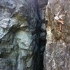 Brad Johnson on Sub Zero .11b. Emeralds Upper Gorge.