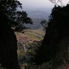 Montsant Barrots loop  hike - looking down to Morera de Montsant