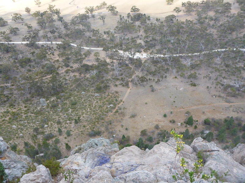 View from top of the pinnacles before the walk off