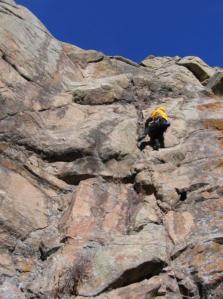 Jim Brink following in cool/sunny conditions.